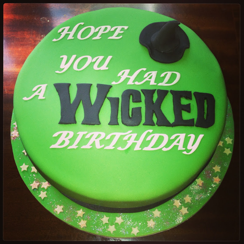 Wicked the Musical Belated Birthday Cake title=