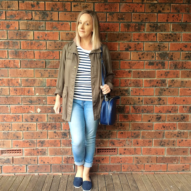 kmart anorak, striped tee and jeans | Almost Posh