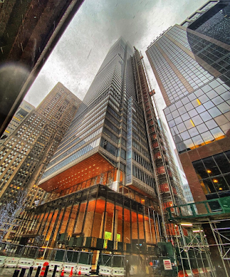 One Vanderbilt, looking up into snow