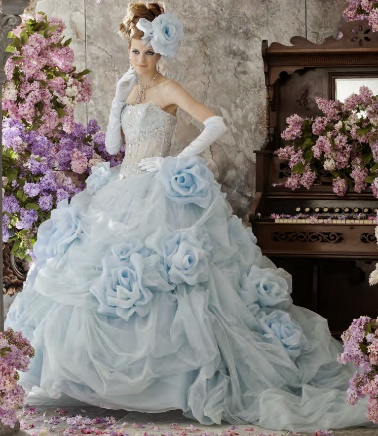 Dayeong Restofus Light blue  wedding  dress 