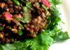 Lentil Salad amongst Rye Berries together with Sun-Dried Tomatoes