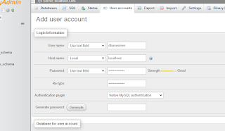 username password database