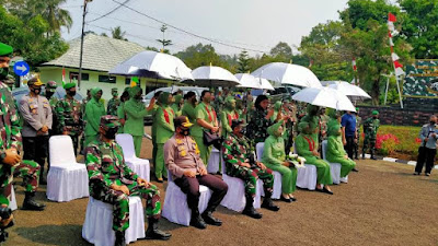 Jalin Sinergitas, Kapolda Banten Bersama Pangdam III/Siliwangi Lakukan Kunjungan ke Ksatriaan Yonif 320/Badak Putih