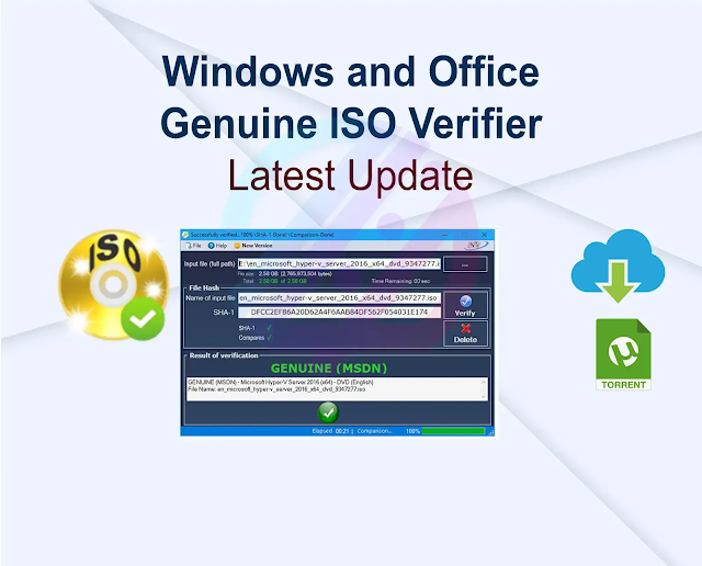 Windows and Office Genuine ISO Verifier 11.12.40.23 Latest Update