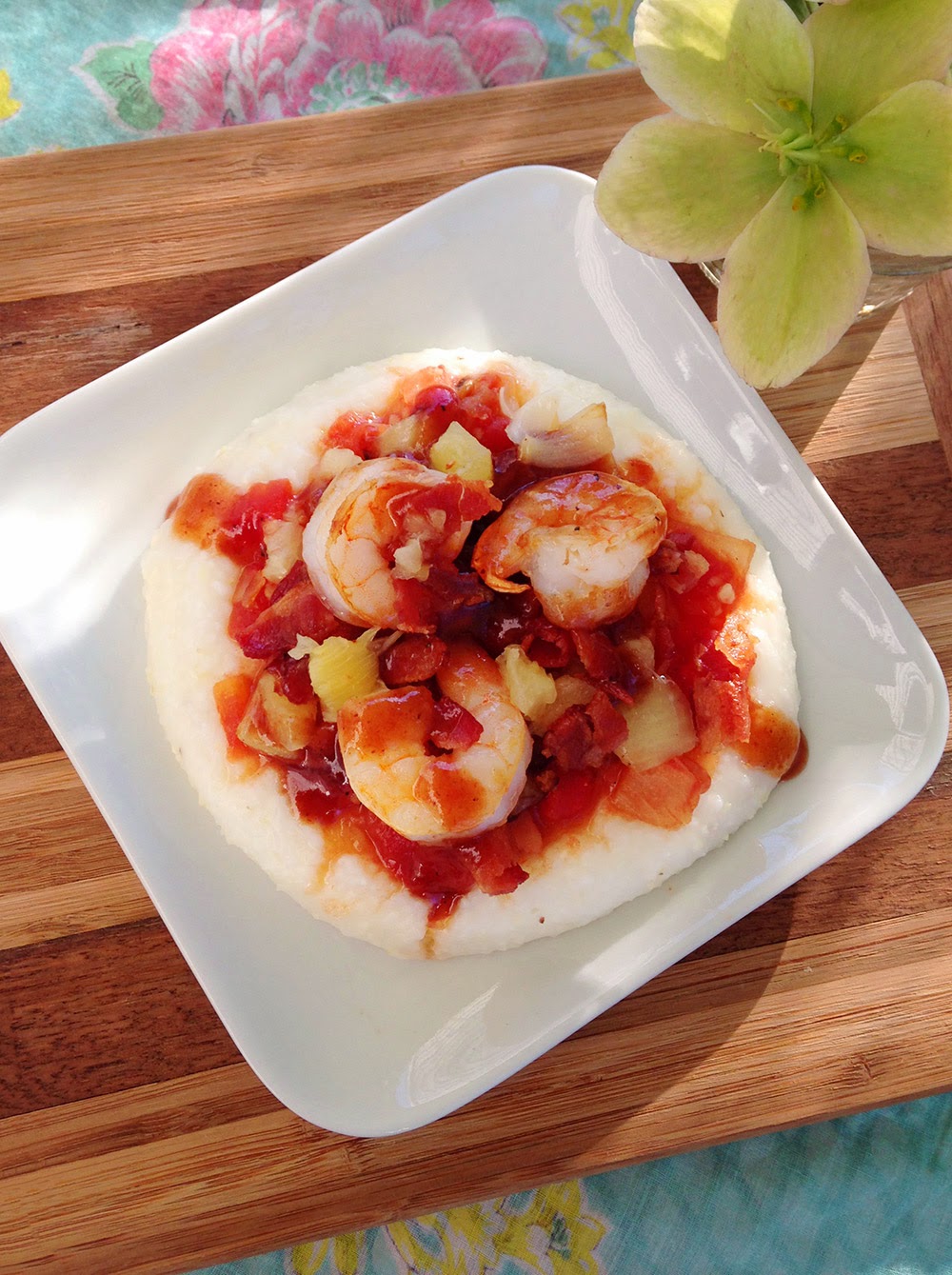 Grilled Hawaiian Shrimp and Grits Recipe
