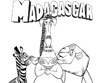 Desenhos para Colorir de Madagascar – Imagens para Imprimir