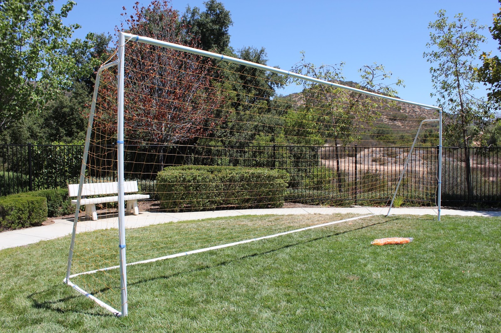 G3elite 24 X8 Regulation Soccer Goal 2 Orange Nets Included U14 U16 U19 Tournament Approved 8 X24 Steel Goals Fifa Size Goal