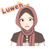 sticker png gambar wanita hijab