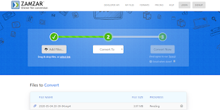 convert video zamzar