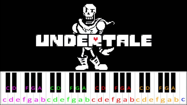 Bonetrousle Undertale Piano Letter Notes - undertale piano notes roblox