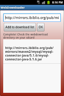 run web download app for testing
