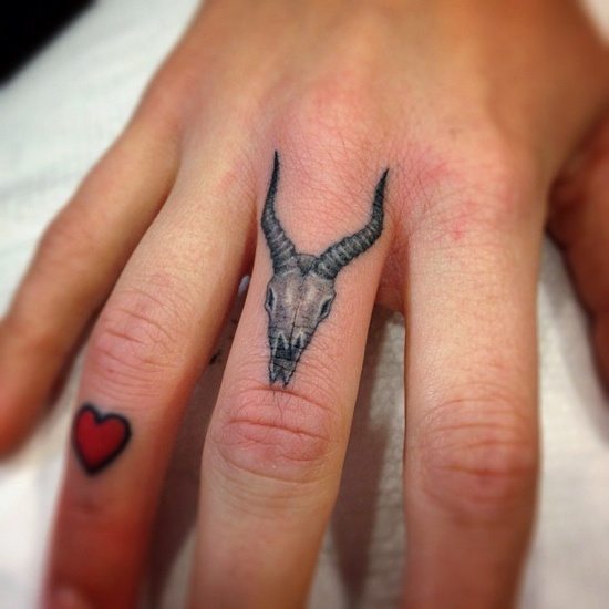 Heart Middle Finger Tattoo