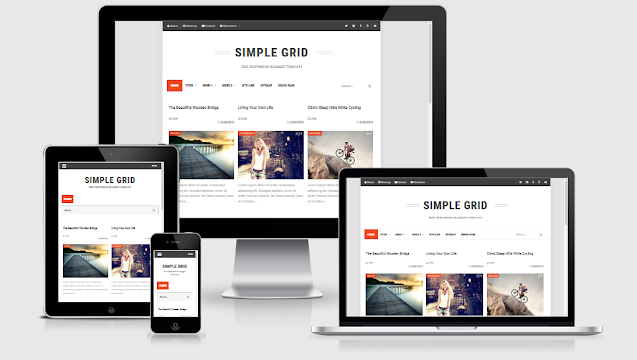 Simple Grid SEO Friendly Responsive Blogger Template