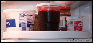 Photo illustrating how placing a turntable inside your fridge can keep you more organized. Photo/Ann Marie Moore - www.AnnMarieMoore.com