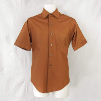  VINTAGE 60s Men's Short Sleeve MCM Shirt