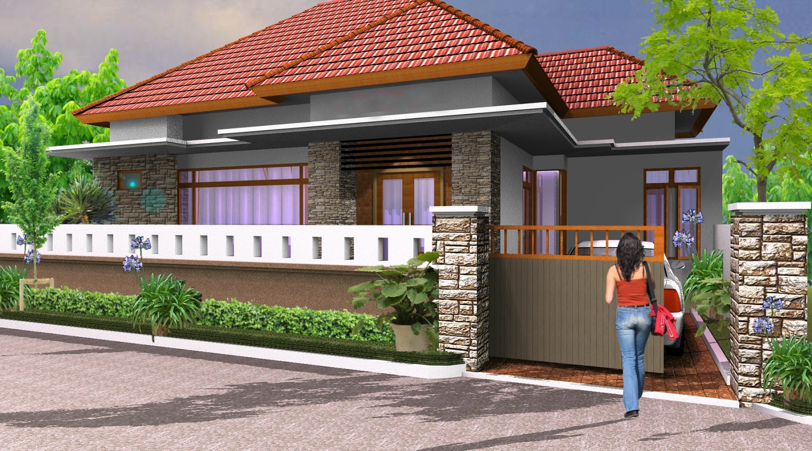  Gambar  Rumah  dengan pagar  besi minimalis  Bengkel las 