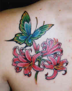 Girls Put Tattoos any Design Butterfly