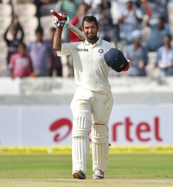 Cheteshwar Pujara scored ton