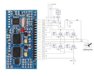 Ceiling Fan with Solar Panel (driver circuit)