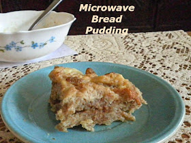 Microwave Bread Pudding Recipe @ http://treatntrick.blogspot.com