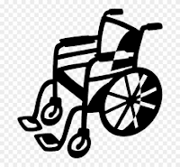 Wheelchair clipart black & white drawing