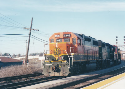 Burlington Northern Santa Fe GP38-2 #2346 in Vancouver, Washington in January 2000