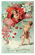 Click on image to enlarge. This is a very pretty vintage Valentine postcard! (vintage valentines clipart graphicsfairy)