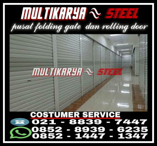 Gambar untuk pusat informasi tentang daftar harga pintu folding gate, pintu harmonika, rolling door, rolling door one sheet dan rolling door industri otomatis harga murah untuk seluruh wilayah di Indonesia. Kami Multikaryasteel adalah Distributor, supplier, kontraktor dan produsen pintu folding gate, pintu harmonika, rolling door, rolling door one sheet dan rolling door industri otomatis dengan specifikasi bahan dan harga pabrik yang relatif murah dan berkwalitas