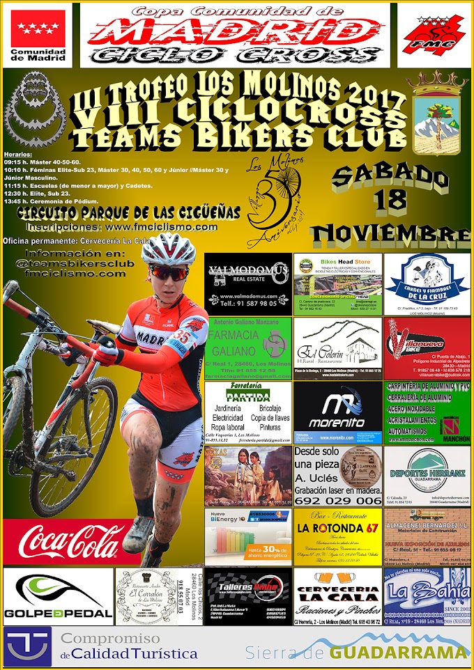 El ciclocross de Los Molinos cumple su tercera edición el próximo sábado