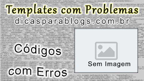 erros com imagens e códigos no blog