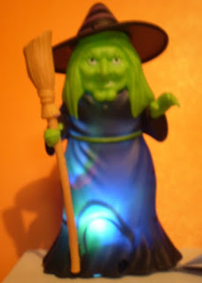 Cackling Broom Witch lights up