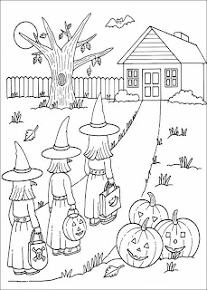 Halloween Witches for Coloring, part 4