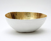 paper mache gold lined bowl