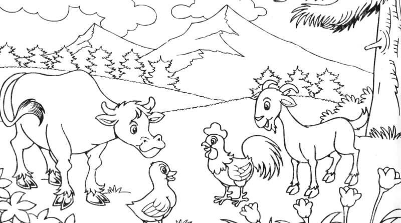 Gambar Sketsa Untuk Mewarnai Anak Sd