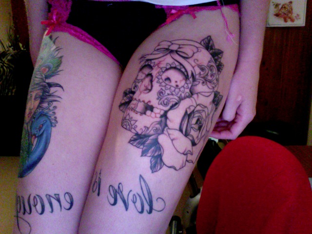i ended up getting my other thigh tattooed the first week i arrived back 
