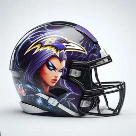 Baltimore Ravens Marvel Concept Helmet Mystique