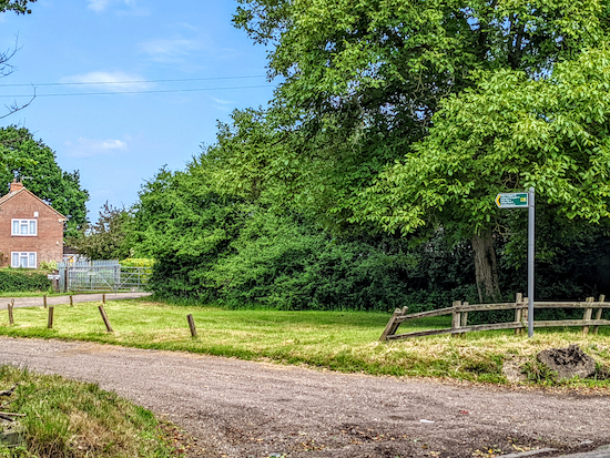 Turn left on the drive off Colney Heath Lane