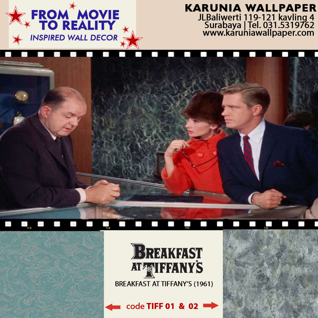 jual wallpaper dinding breakfast at tiffany