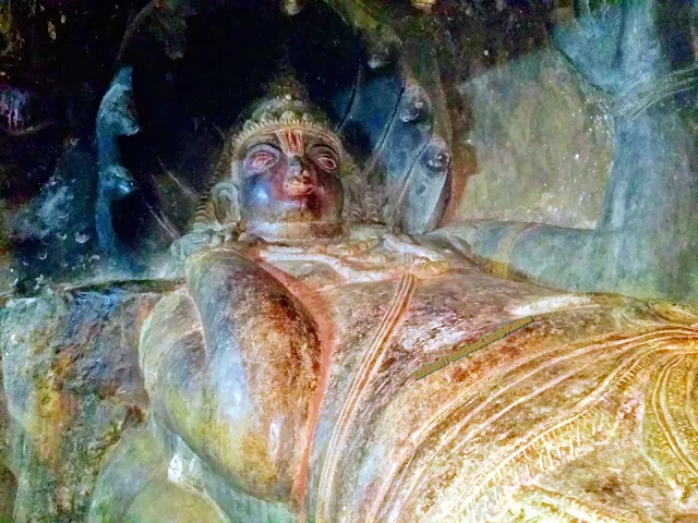Lord Vishnu As Ananta Padmanabha Swamy in Undavalli Caves