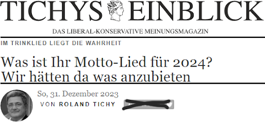 Was ist Ihr Motto-Lied für 2024? Wir hätten da was anzubieten