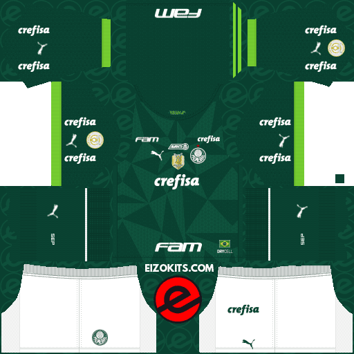 Palmeiras Kits 2023-2024 Puma - Brasileirao 2023 - DLS2019 Kits (Home)