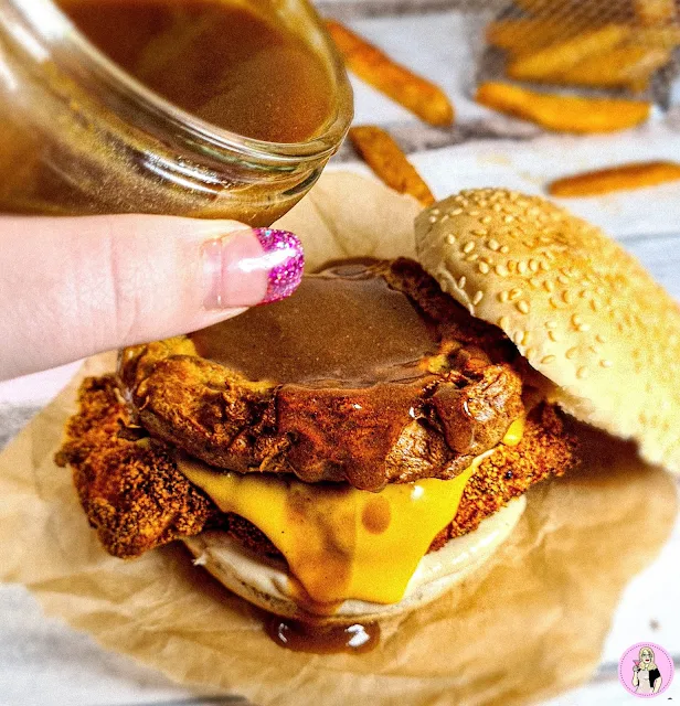 KFC Gravy Burger Fakeaway Recipe slimming world friendly low syn, fakeaway recipe, fakeaway food, fakeaways