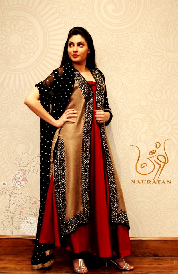 BRIDAL WEAR EMBROIDERED DRESSES 2013 BY NAURATAN