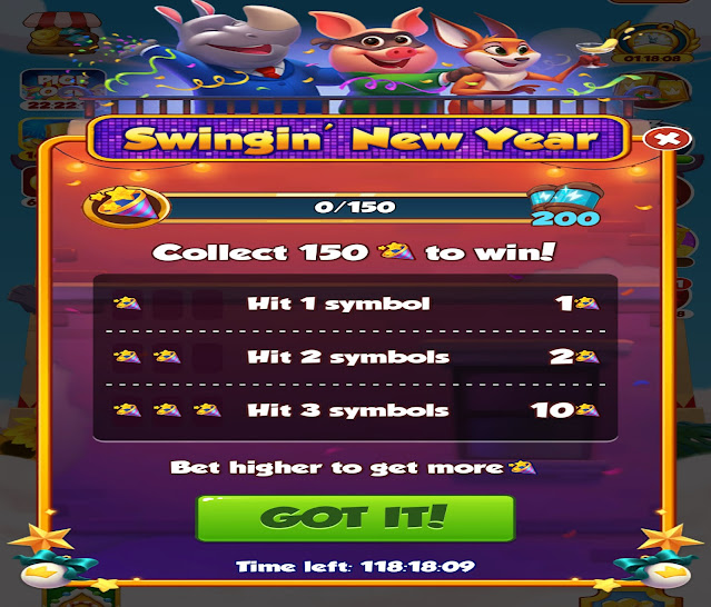 Coin Master Swingin' New Year 2024 Event