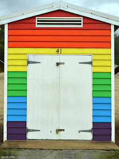 beach hut forty one rainbow