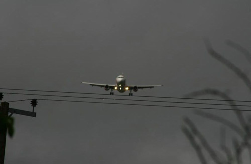 airplane and electric cable fun