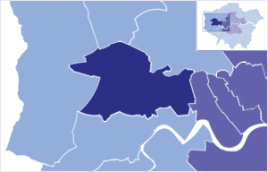 Ealing Map Region Political