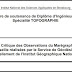 Mémoire de soutenance d'ingénieur TOPOGRAPHIE :« Etude Critique des Observations du Marégraphe de Marseille réalisées par le Service de Géodésie et Nivellement de l’Institut Géographique National » 