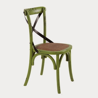 Silla cruces verde, silla salon, silla cocina, silla comedor