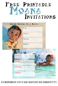 free printable Moana Invitations